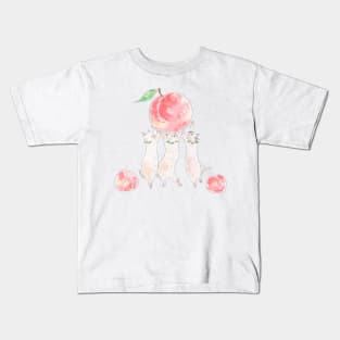 Peach Kittens Kids T-Shirt